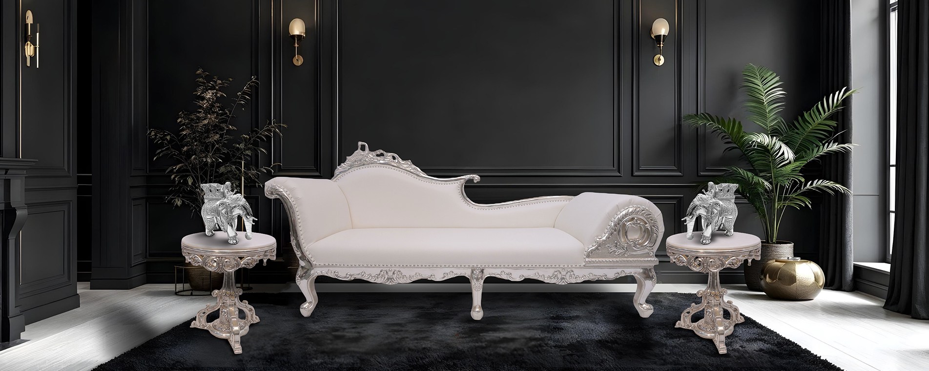 Traditional Silver Sofa in Udaipur – Exquisite Carved Design