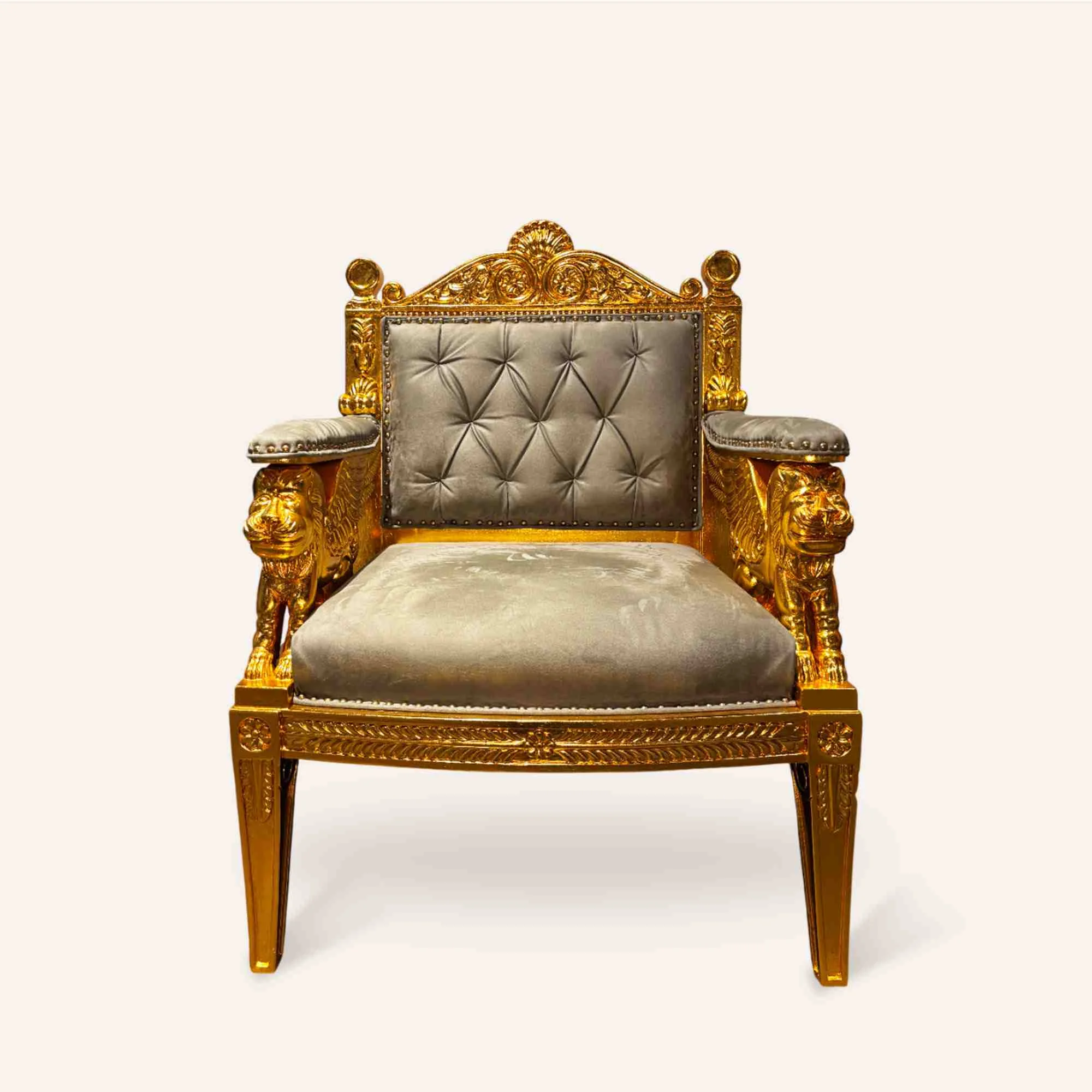 Modern gold-accented furniture for a stylish and sophisticated interior.