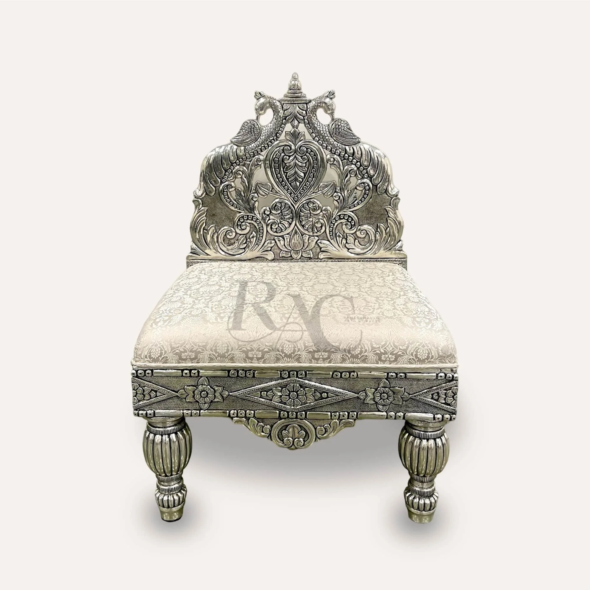 Luxury silver cabinet for classic interior design