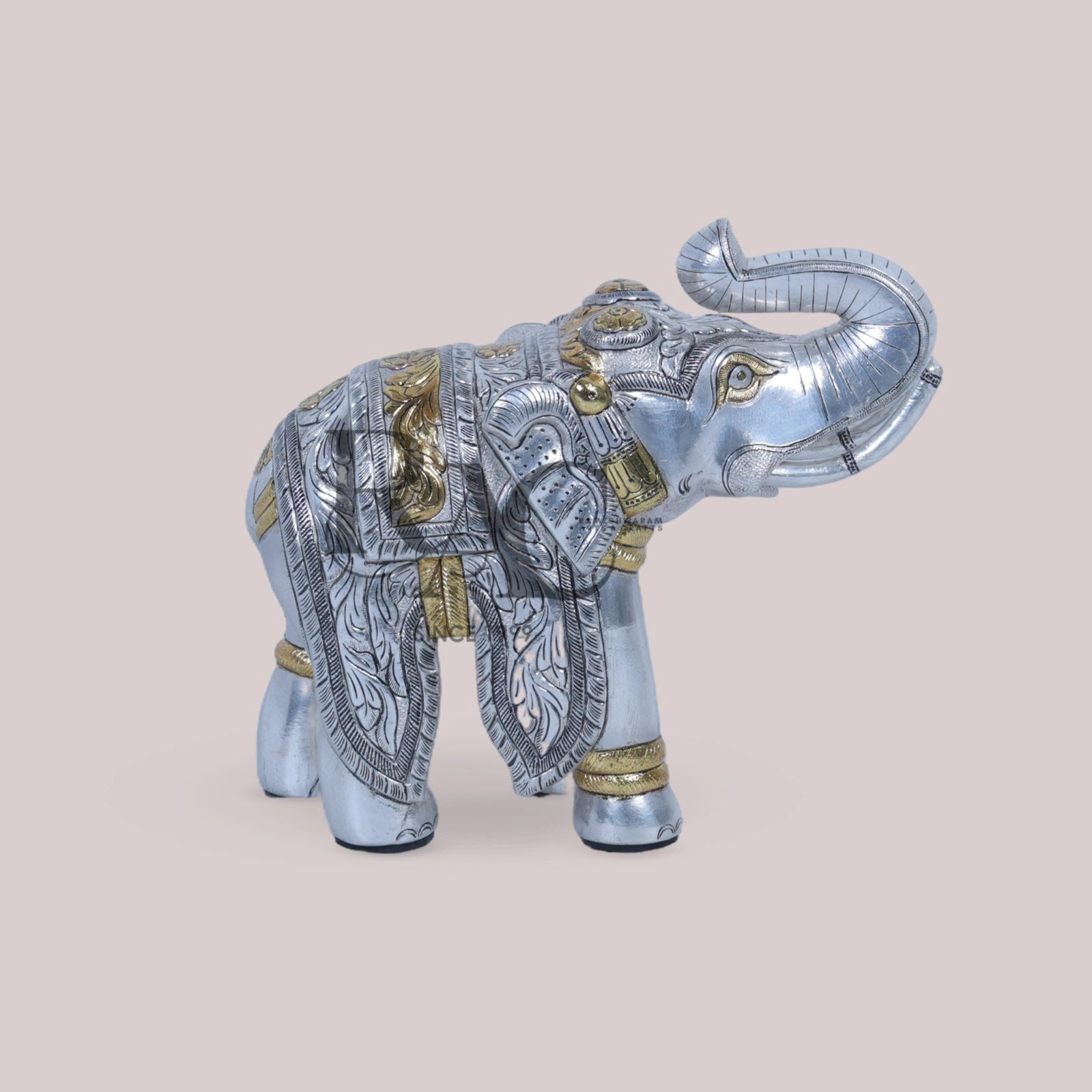 Royal Silver And Gold Elephant Artifact